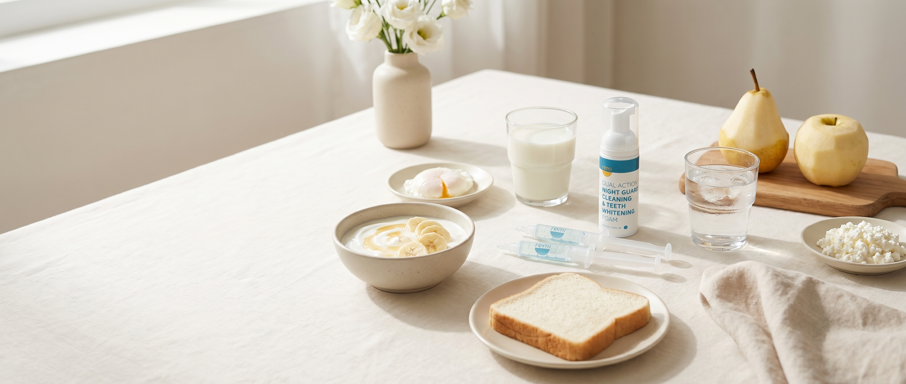 What to eat for 48 hours after whitening
