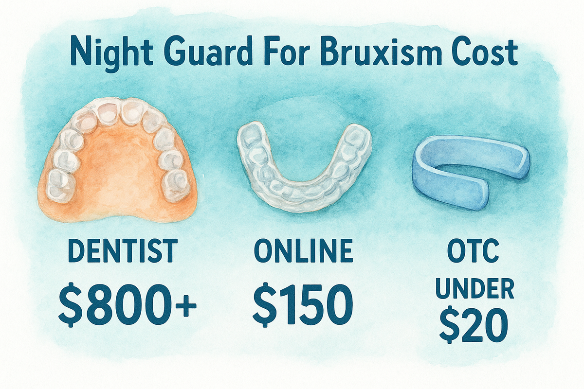 Night Guard For Bruxism Cost: Dentist vs. Online vs. OTC