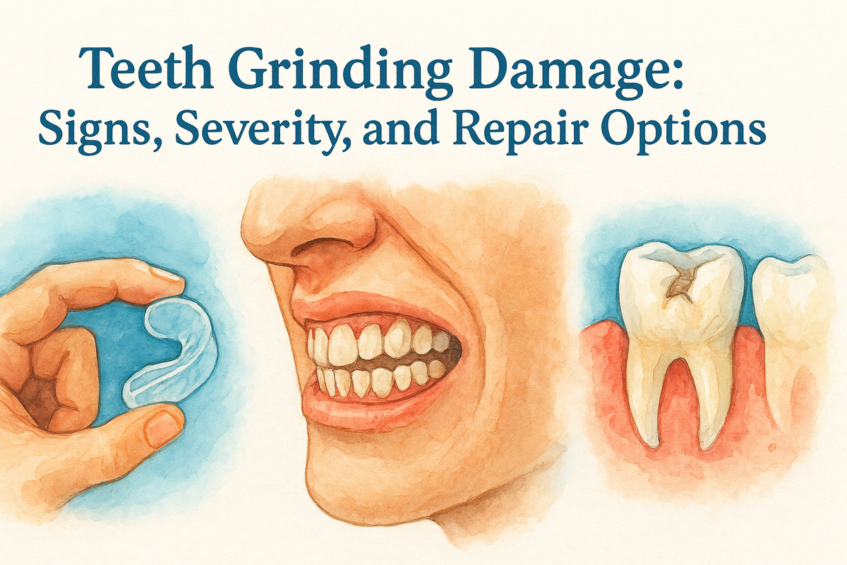 Teeth Grinding Damage: Signs, Severity, and Repair Options