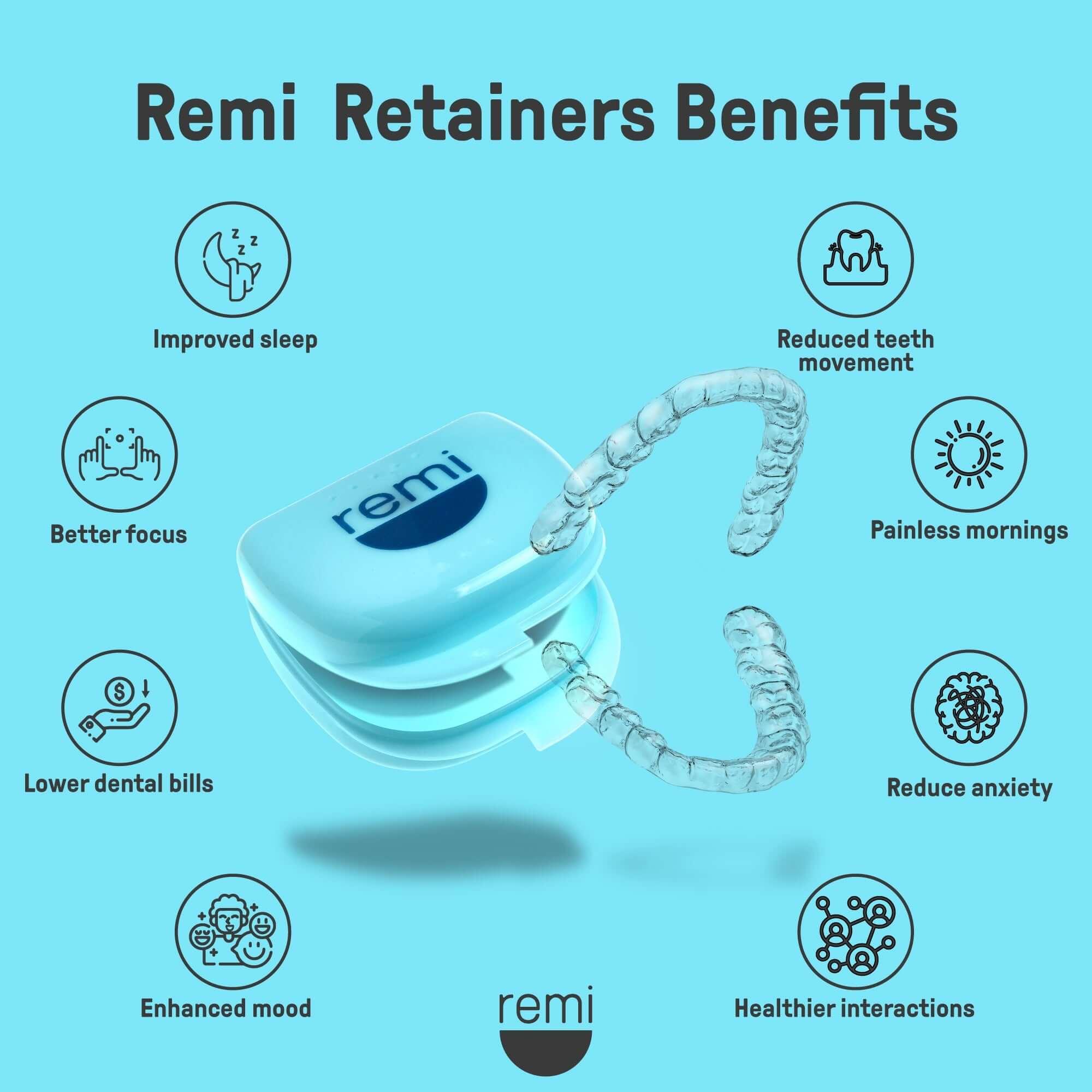 Custom Clear Removable Retainers - Remi