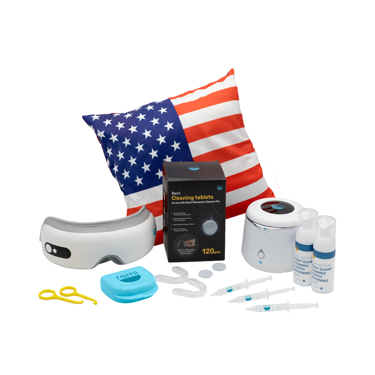 Remi America 250 Bundle contents with American flag