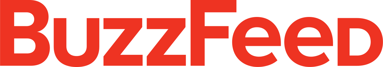 Buzzfeed logo in red letters on a transparent background.