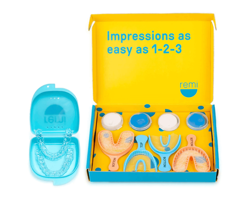 Impressions as easy as 1-2-3 Protect Your Smile &amp; Get Better Sleep teething kit.