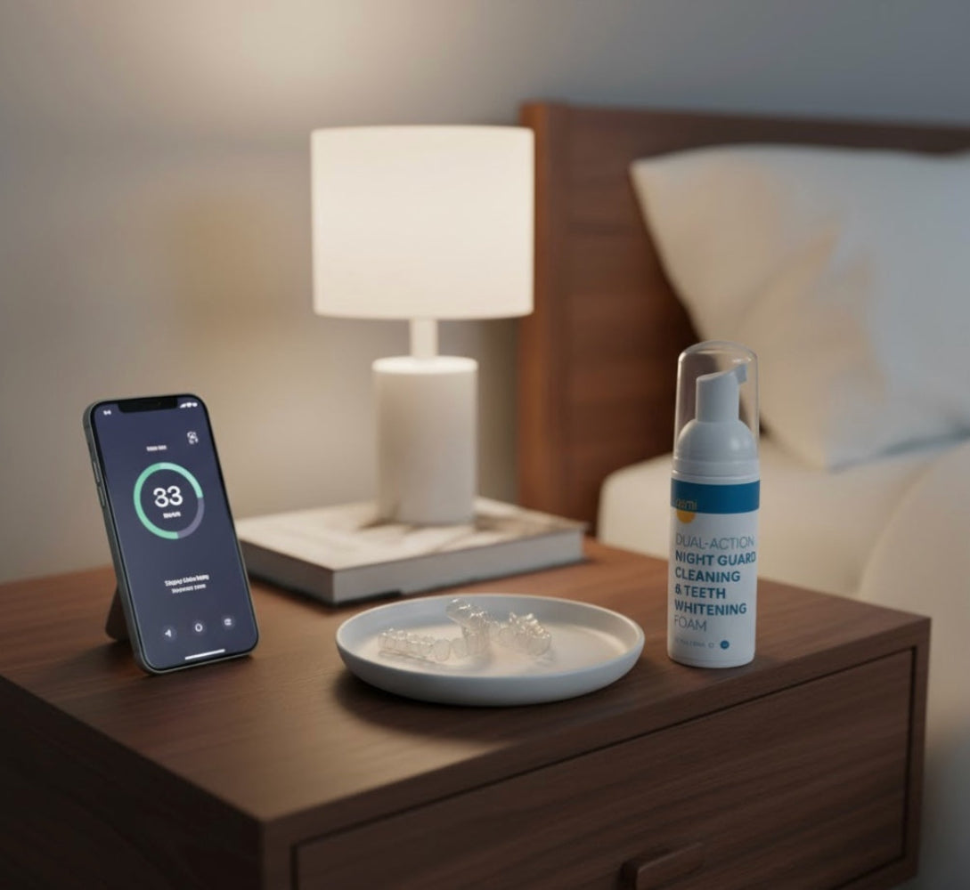 Remi Starter Bundle products on a nightstand