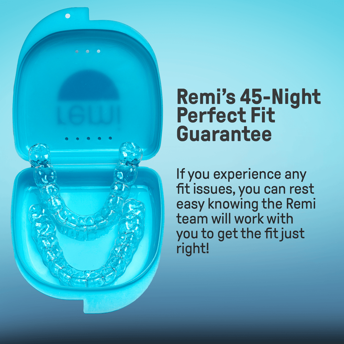 Remi&#39;s Custom Clear Removable Retainers - night perfect fit guarantee.